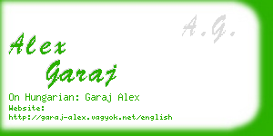 alex garaj business card